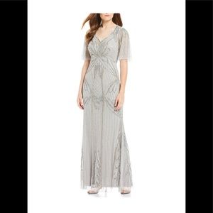 Adrianna Papell 16 Petite Silver Formal